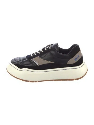 Pre-owned Ader Error Canvas Colorblock Pattern Sneakers In Black