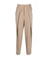Ader Error Fran Wool-blend Trousers In Nude