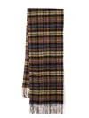 Ader Error Check-print Wool Scarf In Brown