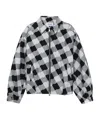 Ader Error Check Zipper Casual Jacket In Gray