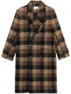 Ader Error Brown Double-breasted Coat In Brown
