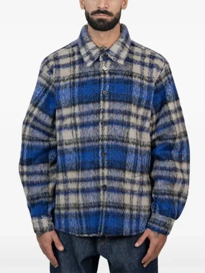 Ader Error Checked Wool Shirt In Multi