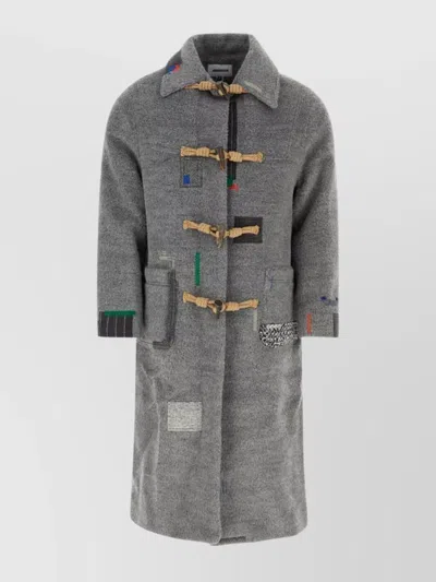 ADER ERROR COAT WOOL BLEND PATCHWORK DESIGN