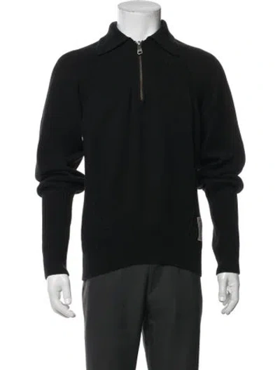 Pre-owned Ader Error Collar Long Sleeve Pullover In Black