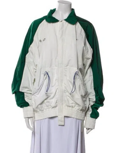 Pre-owned Ader Error Colorblock Pattern Bomber Jacket In Multi