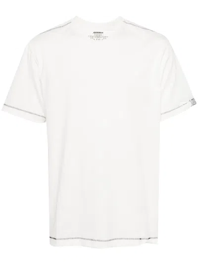 Ader Error Contrast-stitch T-shirt In White
