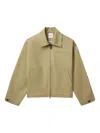 Ader Error Contrast-stitch Zip-up Jacket In Neutral