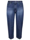 Ader Error Contrast Stitching Denim With Rear Patch Pockets For Men In Blue