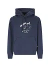 Ader Error Cotton Blue Hoodie In White