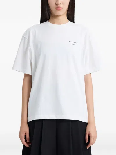 Ader Error Crew-neck Appliqué T-shirt In White