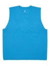 Ader Error Crew-neck Knitted Vest In Blue