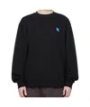 Ader Error Round Neck Pullover Woolen Sweater In Black