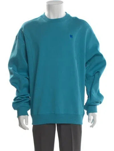Pre-owned Ader Error Crew Neck Long Sleeve Sweatshirt In Blue