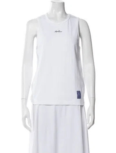 Pre-owned Ader Error Crew Neck Sleeveless Top In White
