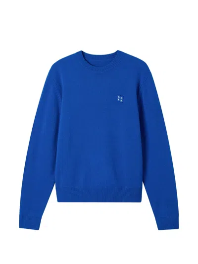 Ader Error Crewneck Logo-patch Knitwear In Blue