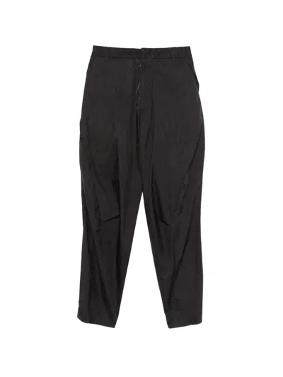 Ader Error Crinkled-finish Trousers In Black