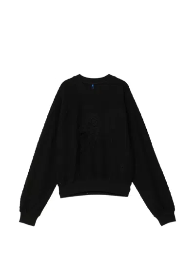 Ader Error 크로셰 패치 텍스처 스웨터 In Black