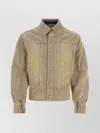 ADER ERROR CROPPED CORDUROY JACKET WITH DISTRESSED FINISH