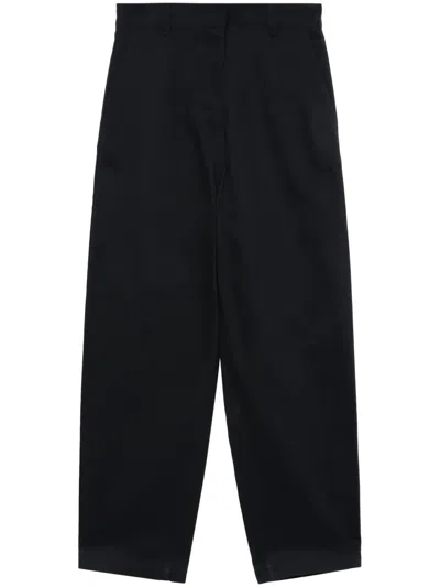 Ader Error Cropped Cotton Trousers In 蓝色