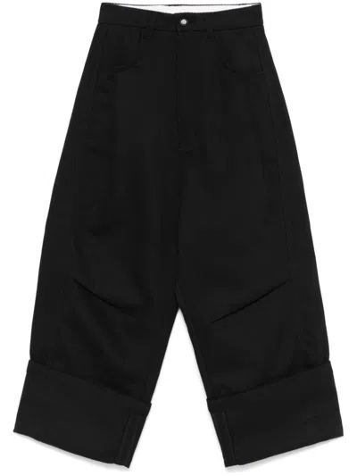 Ader Error Cropped Trousers In Black