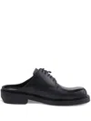 Ader Error Curve Leather Derby Shoes In Black