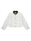 Ader Error Long Sleeve Denim Jacket In White