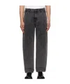 Ader Error Denim Trousers With Belt Loops In Black