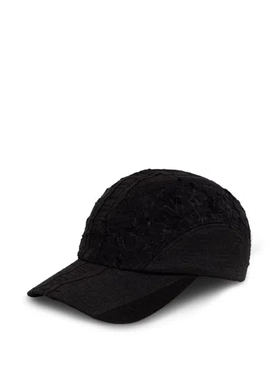 Ader Error Distressed Patchwork Cap In Blue