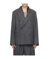 Ader Error Double-breasted Blazer In Black