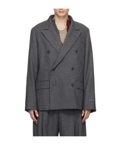 Ader Error Double-breasted Blazer In Black