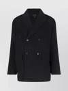 Ader Error Double-breasted Jacket Flap Pockets In Black