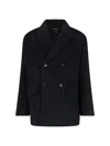 Ader Error Double-breasted Jacket Flap Pockets In Black