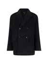 Ader Error Double-breasted Jacket Flap Pockets In Black