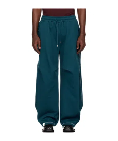 Ader Error Drawcord Logo Sweatpants In Green