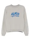 Ader Error Gray Graphic Crewneck Sweatshirt In Grey