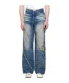 Ader Error Edge-edged And Belt-loop Jeans In Blue