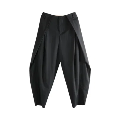 Pre-owned Ader Error Elegant Wide-leg Pants 'noir' | Black | Men's Size L