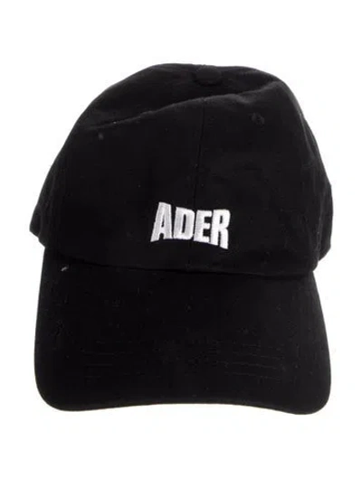 Pre-owned Ader Error Embroidered Baseball Hat In Black
