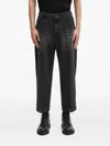 Ader Error Embroidered-trim Jeans In Black