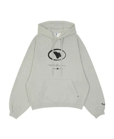 Ader Error Etik Logo Hooded Sweater In Gray