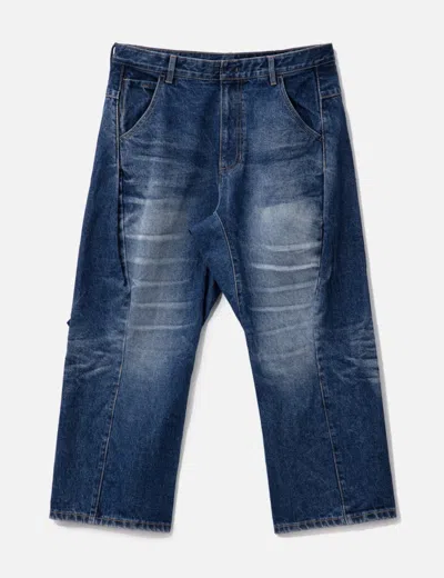Ader Error Faded Jeans In Blue