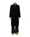 Ader Error Flat Lapel Collar Button Coat In Black