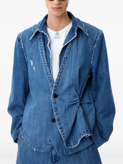 ADER ERROR FRAYED DENIM JACKET