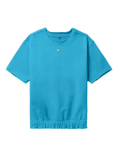 Ader Error Frayed-hem Top In Blue