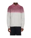 Ader Error Two-tone Stretch Acrylic Blend Sweater In White