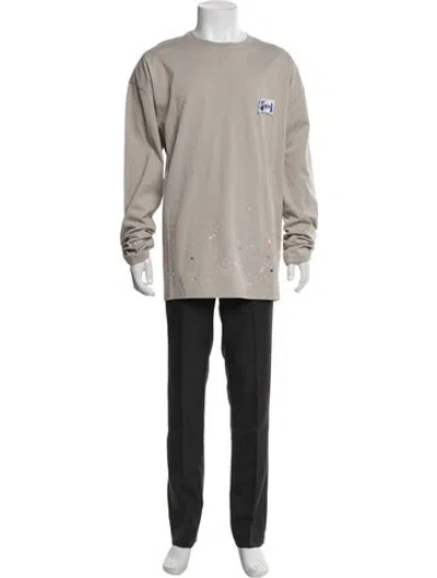 Pre-owned Ader Error Graphic Print Crew Neck Sweatshirt W/ Tags In Gray