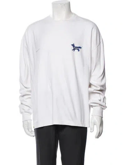 Pre-owned Ader Error Graphic Print Crew Neck Sweatshirt In White