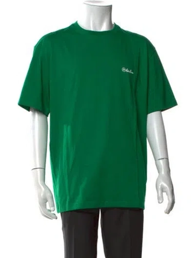 Pre-owned Ader Error Graphic Print Crew Neck T-shirt In Green