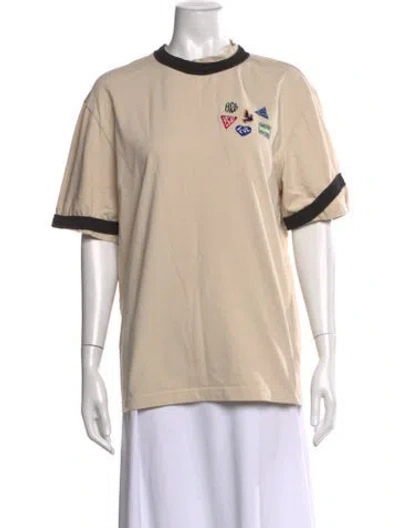Pre-owned Ader Error Graphic Print Crew Neck T-shirt In Neutrals