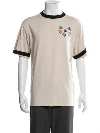 Pre-owned Ader Error Graphic Print Crew Neck T-shirt In Neutrals